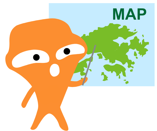 Map icon showing recycling locations